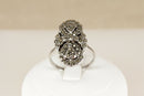 Art Deco Silver & Marcasite Statement Ring