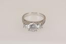 Silver & CZ Trilogy Ring
