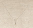 Italian Stylish Silver & CZ Pendant & Chain