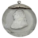 Louis XVIII Sulphide Portrait Cut Glass Roundel, After Desprez of Paris.