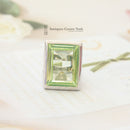 Daniel Swarovski Paris Collection Sterling Silver & Green Synthetic Spinel Statement Ring