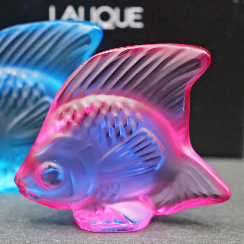New Lalique: Fuchsia fish seal/sculpture