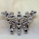 Vintage Blue Glass Butterfly Brooch