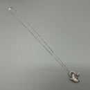 Silver and CZ dolphin pendant