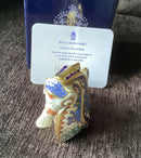 Royal Crown Derby Paperweight Coral Seahorse Crown Derby Seahorse figurine with gold stopper