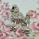 Vintage Rhinestone Poodle Brooch