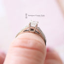 Platinum Emerald-Cut Diamond Solitaire Ring 1.01ct