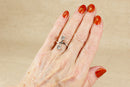 Silver & Crystal Duo Elongated Ring