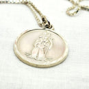 Vintage Silver St Christopher on 16" Box Chain