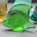 New Lalique: Meadow green fish seal/sculpture