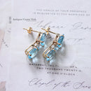 9ct Gold Blue Topaz Earrings
