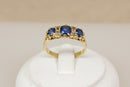 Beautiful Edwardian Style Sapphire & Diamond Ring – 18ct Gold Birmingham Hallmarked