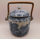 Spode Blue Italian Biscuit Barrel