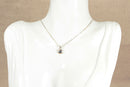 Silver & Gold Overlay Sapphire Pendant with Chain