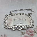 Vintage Silver 'Sherry' Decanter Label