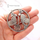 Vintage 1940's Silver Georg Jensen Butterfly Pendant Design 105