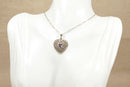Vintage Silver & Amethyst Heart Pendant