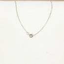 Antique Art Nouveau Large Hematite Pendant & Chain