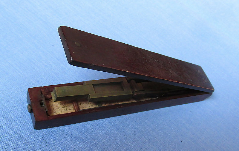 Antique Cased Brass Guinea/Half Guinea Balance/Scales By A.Wilkinson,Kirkby Nr. Liverpool