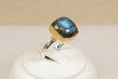 Substantial Sterling Silver & Labradorite Statement Ring