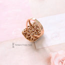 18ct Rose Gold Diamond Flower Cushion Cluster 2.71cts