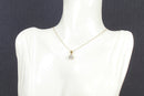 9ct Gold & Crystal Pendant, Chain & Earring Set