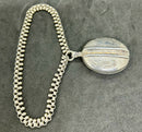 Antique Victorian Circa 1860 Sterling Silver Book chain Necklace & Locket