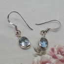 Silver & Blue Topaz Drop Earrings