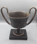 An Ancient Greek ,South Italian, Decorated Blackware Kantharos Drinking Vessel.