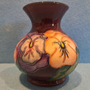 A Moorcroft Vase in the Pansy Design by Rachel Bishop
