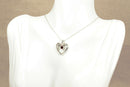 Silver & Garnet Heart Pendant