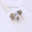 18ct White Gold Diamond Flower Earrings 0.60ct