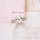 Platinum Emerald-Cut Diamond Solitaire Ring 1.01ct