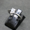 Platinum c0.5ct pear cut diamond solitaire ring
