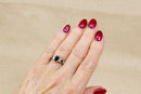 Stunning 14ct White Gold Sapphire & Diamond Art Deco Style Ring