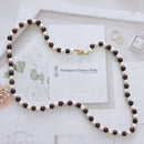 9ct Cultured Pearl & Garnet Necklace