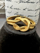 Vintage Christian Dior Gold-Plated Double Snake Chain Knot Bracelet