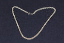 Elegant Silver ‘Prince of Wales’ Rope Chain Necklace – 16” Birmingham Hallmarked