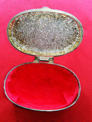 VINTAGE SILVER PLATED OVAL TRINKET BOX