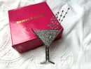 Vintage Butler & Wilson Crystal Cocktail Glass Brooch – Signed B&W – Original Box – Statement Designer Jewellery