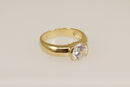 A Bold Silver Gilt & CZ Ring