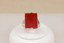 Stunning Art Deco Sterling Silver & Carnelian Ring