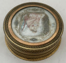 Early 19th Century Gilt Metal Memorial Miniature Picture Box.