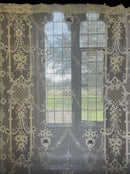 Olivia c1870 period design cotton lace panel readymade 58"/63”