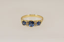 Beautiful Edwardian Style Sapphire & Diamond Ring – 18ct Gold Birmingham Hallmarked