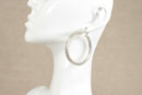 Stylish Sterling Silver Large Hoop Earrings