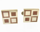 . Vintage Georg Jensen Sterling Silver Enamel Mosaic Cufflinks Design No 87