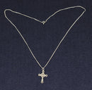 Vintage Sterling Silver Celtic Cross Pendant with 19½-Inch Silver Chain