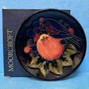 A Moorcroft Pin Dish in the Finch Design by Sally Tuffin