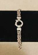 Italian Sterling Silver Byzantine Rope Chain Bracelet